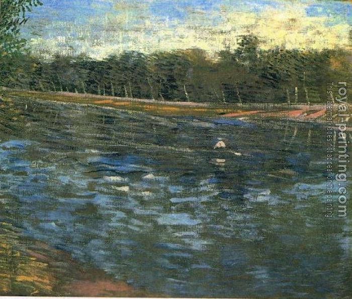 Vincent Van Gogh : The Seine with a Rowing Boat Vincent Van Gogh : The Seine with a Rowing Boat